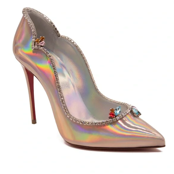 Christian Louboutin Chick Queen Iridescent Jewel Red Sole Pumps - New - Picture 3 of 12